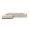 Chicago 4-Sitzer Ecksofa, Linke Seite, aus Chenille in Beige (Haga 30), 284x166x70 cm von Cosmopolitan Design – Bild 1