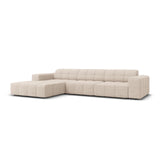 Chicago 4-Sitzer Ecksofa, Linke Seite, aus Chenille in Beige (Haga 30), 284x166x70 cm von Cosmopolitan Design – Bild 3