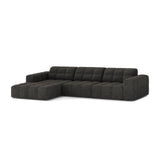 Chicago 4-Sitzer Ecksofa, Linke Seite, aus Chenille in Dunkelgrau (Eden 20 Graphite), 294x167 cm von Cosmopolitan Design – Bild 3