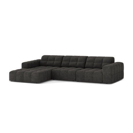 Chicago 4-Sitzer Ecksofa, Linke Seite, aus Chenille in Dunkelgrau (Eden 20 Graphite), 294x167 cm von Cosmopolitan Design – Bild 3