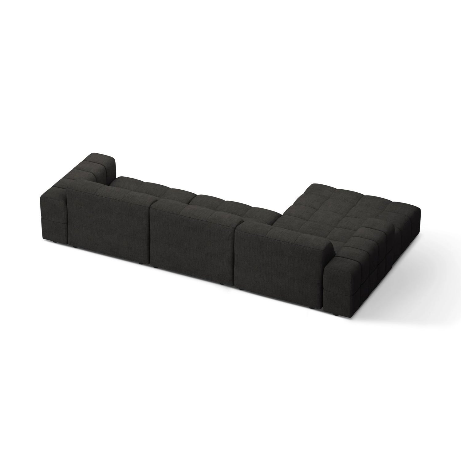 Chicago 4-Sitzer Ecksofa, Linke Seite, aus Chenille in Dunkelgrau (Eden 20 Graphite), 294x167 cm von Cosmopolitan Design – Bild 4