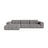 Chicago 4-Sitzer Ecksofa, Linke Seite, aus Chenille in Hellgrau (Eden 18 Grey), 294x167 cm von Cosmopolitan Design – Bild 1