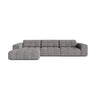 Chicago 4-Sitzer Ecksofa, Linke Seite, aus Chenille in Hellgrau (Eden 18 Grey), 294x167 cm von Cosmopolitan Design – Bild 1
