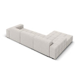 Chicago 4-Sitzer Ecksofa, Linke Seite, aus Chenille in Hellgrau (Haga 06), 284x166x70 cm von Cosmopolitan Design – Bild 5