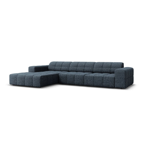 Chicago 4-Sitzer Ecksofa, Linke Seite, aus Chenille in Königsblau (Haga 86), 284x166x70 cm von Cosmopolitan Design – Bild 3