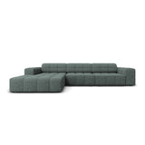 Chicago 4-Sitzer Ecksofa, Linke Seite, aus Chenille in Petrol (Haga 78), 284x166x70 cm von Cosmopolitan Design – Bild 1
