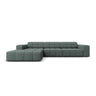 Chicago 4-Sitzer Ecksofa, Linke Seite, aus Chenille in Petrol (Haga 78), 284x166x70 cm von Cosmopolitan Design – Bild 1