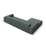 Chicago 4-Sitzer Ecksofa, Linke Seite, aus Chenille in Petrol (Haga 78), 284x166x70 cm von Cosmopolitan Design – Bild 5