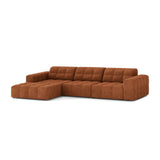 Chicago 4-Sitzer Ecksofa, Linke Seite, aus Chenille in Ziegel (Eden 10 Terra), 294x167 cm von Cosmopolitan Design – Bild 3