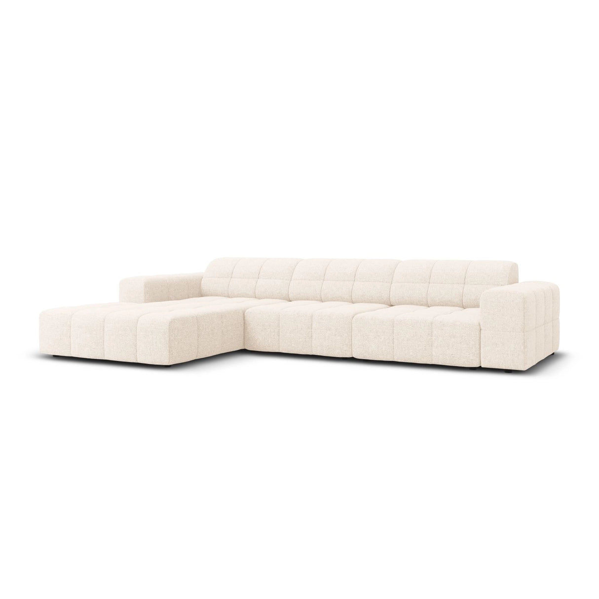 Chicago 4-Sitzer Ecksofa, Linke Seite, aus Samt der Chenille, 284x166x70 cm von Cosmopolitan Design – Bild 3