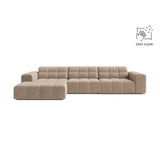 Chicago 4-Sitzer Ecksofa, Linke Seite, aus Samt in Beige (Venus 2928), 294x167 cm von Cosmopolitan Design – Bild 1