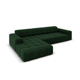 Chicago 4-Sitzer Ecksofa, Linke Seite, aus Samt in Flaschengrün (Bluvel 78), 284x166x70 cm von Cosmopolitan Design – Bild 4