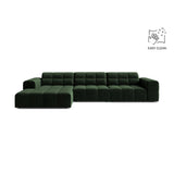 Chicago 4-Sitzer Ecksofa, Linke Seite, aus Samt in Flaschengrün (Venus 2940), 294x167 cm von Cosmopolitan Design – Bild 1