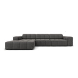 Chicago 4-Sitzer Ecksofa, Linke Seite, aus Samt in Grau (Bluvel 14), 284x166x70 cm von Cosmopolitan Design – Bild 1