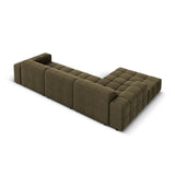 Chicago 4-Sitzer Ecksofa, Linke Seite, aus Samt in Grün (Bluvel 77), 284x166x70 cm von Cosmopolitan Design – Bild 5