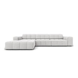 Chicago 4-Sitzer Ecksofa, Linke Seite, aus Samt in Silber (Bluvel 03), 284x166x70 cm von Cosmopolitan Design – Bild 1