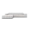 Chicago 4-Sitzer Ecksofa, Linke Seite, aus Samt in Silber (Bluvel 03), 284x166x70 cm von Cosmopolitan Design – Bild 1