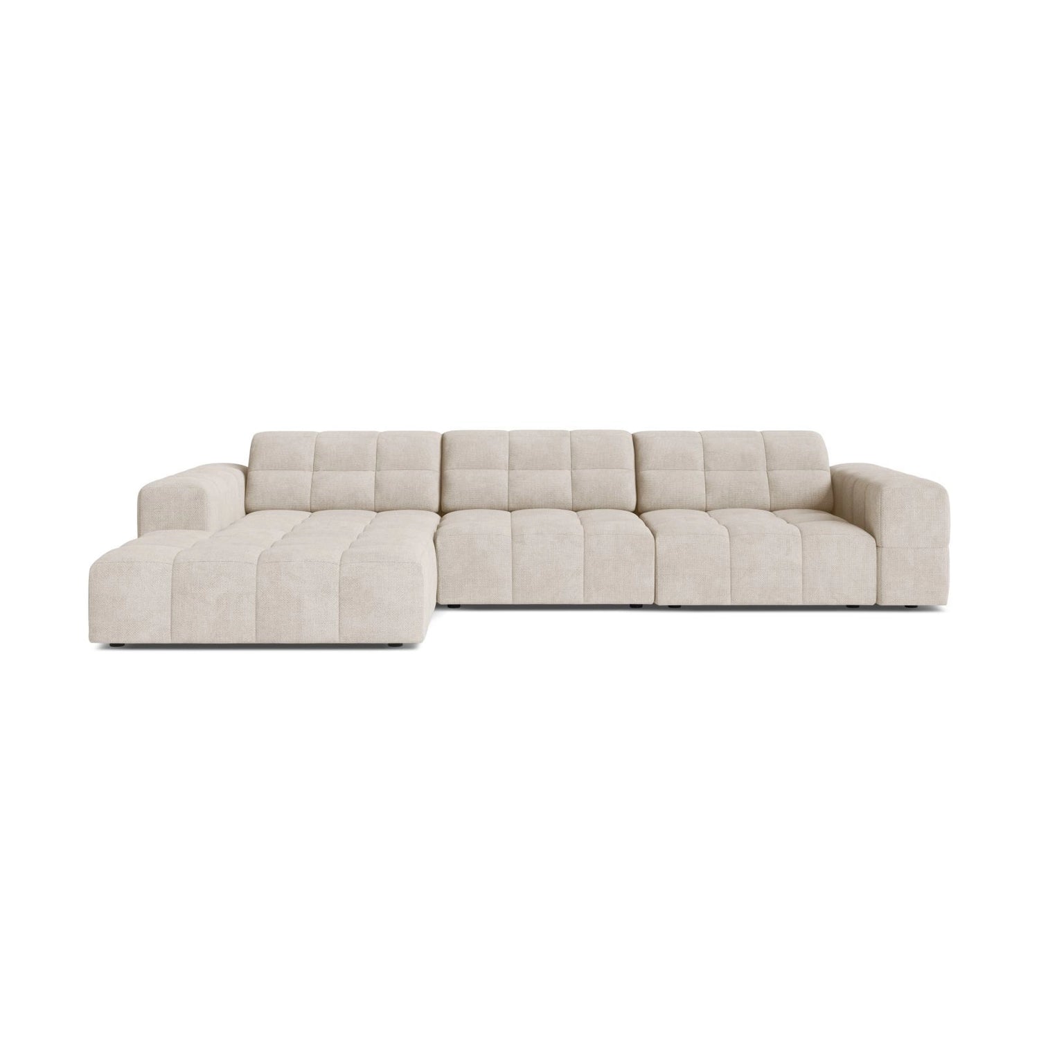 Chicago 4-Sitzer Ecksofa, Linke Seite, aus Samt oder Chenille, 294x167 cm von Cosmopolitan Design – Bild 1