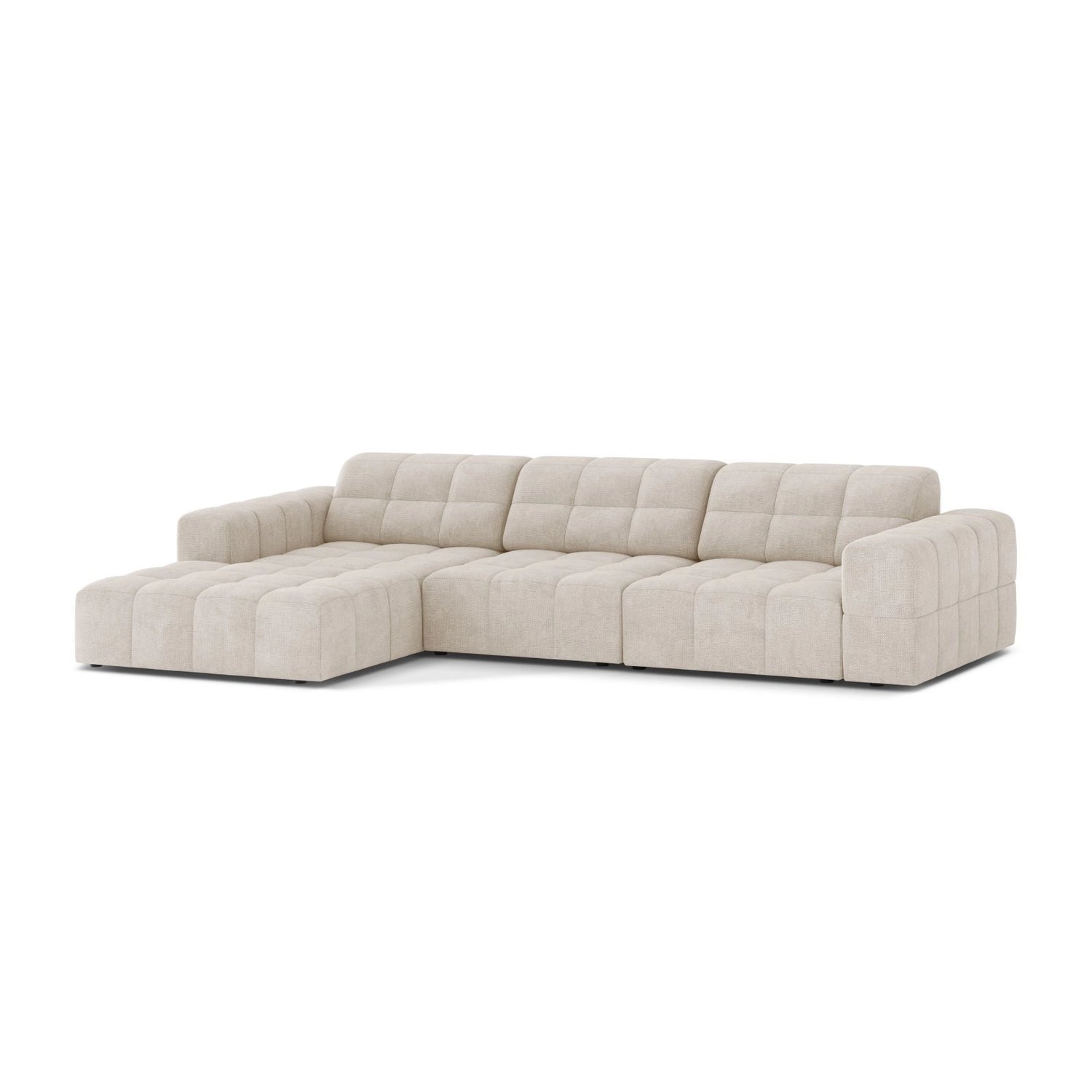 Chicago 4-Sitzer Ecksofa, Linke Seite, aus Samt oder Chenille, 294x167 cm von Cosmopolitan Design – Bild 3