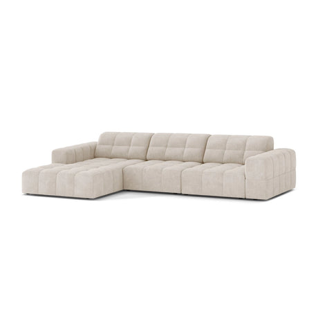 Chicago 4-Sitzer Ecksofa, Linke Seite, aus Samt oder Chenille, 294x167 cm von Cosmopolitan Design – Bild 3