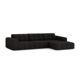 Chicago 4-Sitzer Ecksofa, Rechte Seite, aus Chenille in Anthrazit (Eden 21 Black), 294x167 cm von Cosmopolitan Design – Bild 3