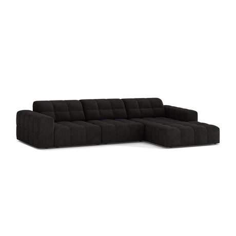 Chicago 4-Sitzer Ecksofa, Rechte Seite, aus Chenille in Anthrazit (Eden 21 Black), 294x167 cm von Cosmopolitan Design – Bild 3