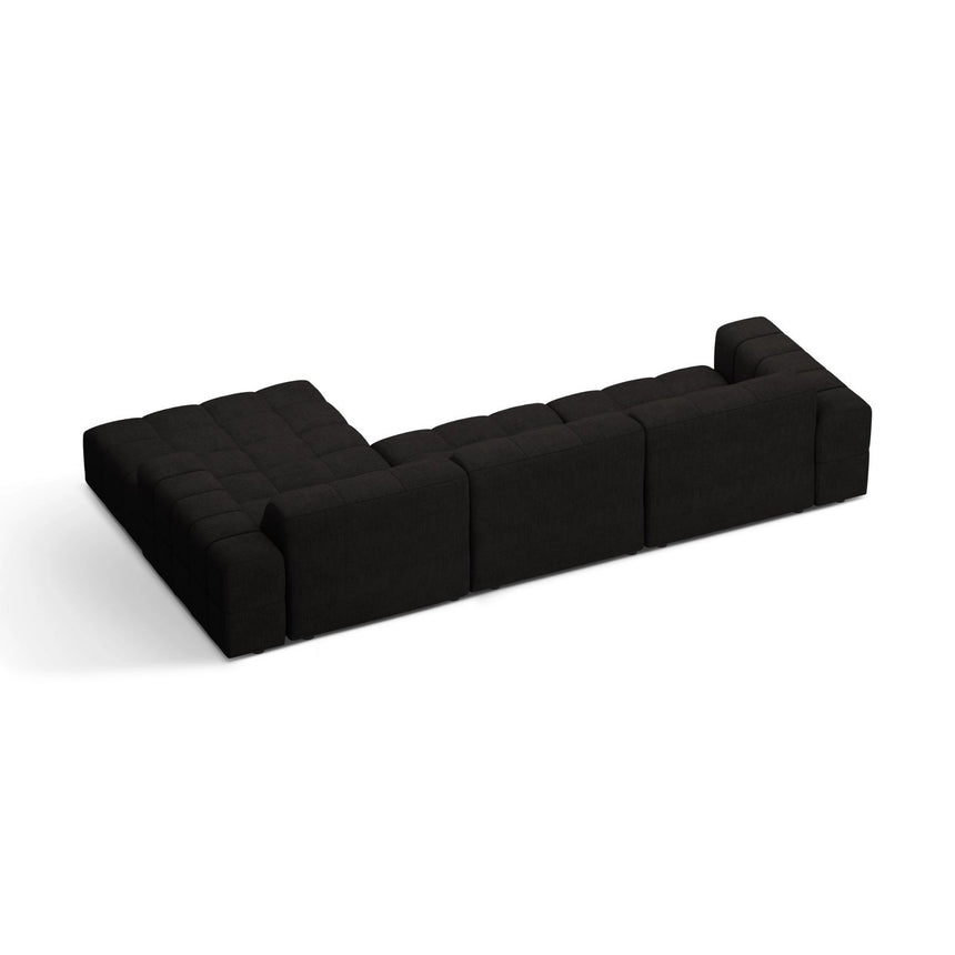Chicago 4-Sitzer Ecksofa, Rechte Seite, aus Chenille in Anthrazit (Eden 21 Black), 294x167 cm von Cosmopolitan Design – Bild 4