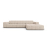 Chicago 4-Sitzer Ecksofa, Rechte Seite, aus Chenille in Beige (Haga 30), 284x166x70 cm von Cosmopolitan Design – Bild 1