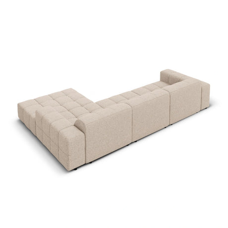 Chicago 4-Sitzer Ecksofa, Rechte Seite, aus Chenille in Beige (Haga 30), 284x166x70 cm von Cosmopolitan Design – Bild 5