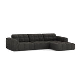 Chicago 4-Sitzer Ecksofa, Rechte Seite, aus Chenille in Dunkelgrau (Eden 20 Graphite), 294x167 cm von Cosmopolitan Design – Bild 3