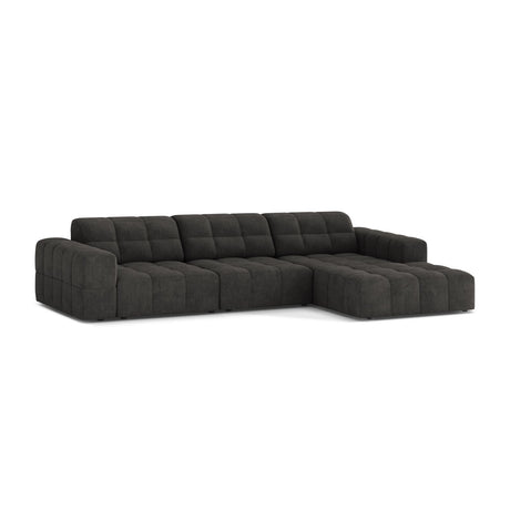 Chicago 4-Sitzer Ecksofa, Rechte Seite, aus Chenille in Dunkelgrau (Eden 20 Graphite), 294x167 cm von Cosmopolitan Design – Bild 3