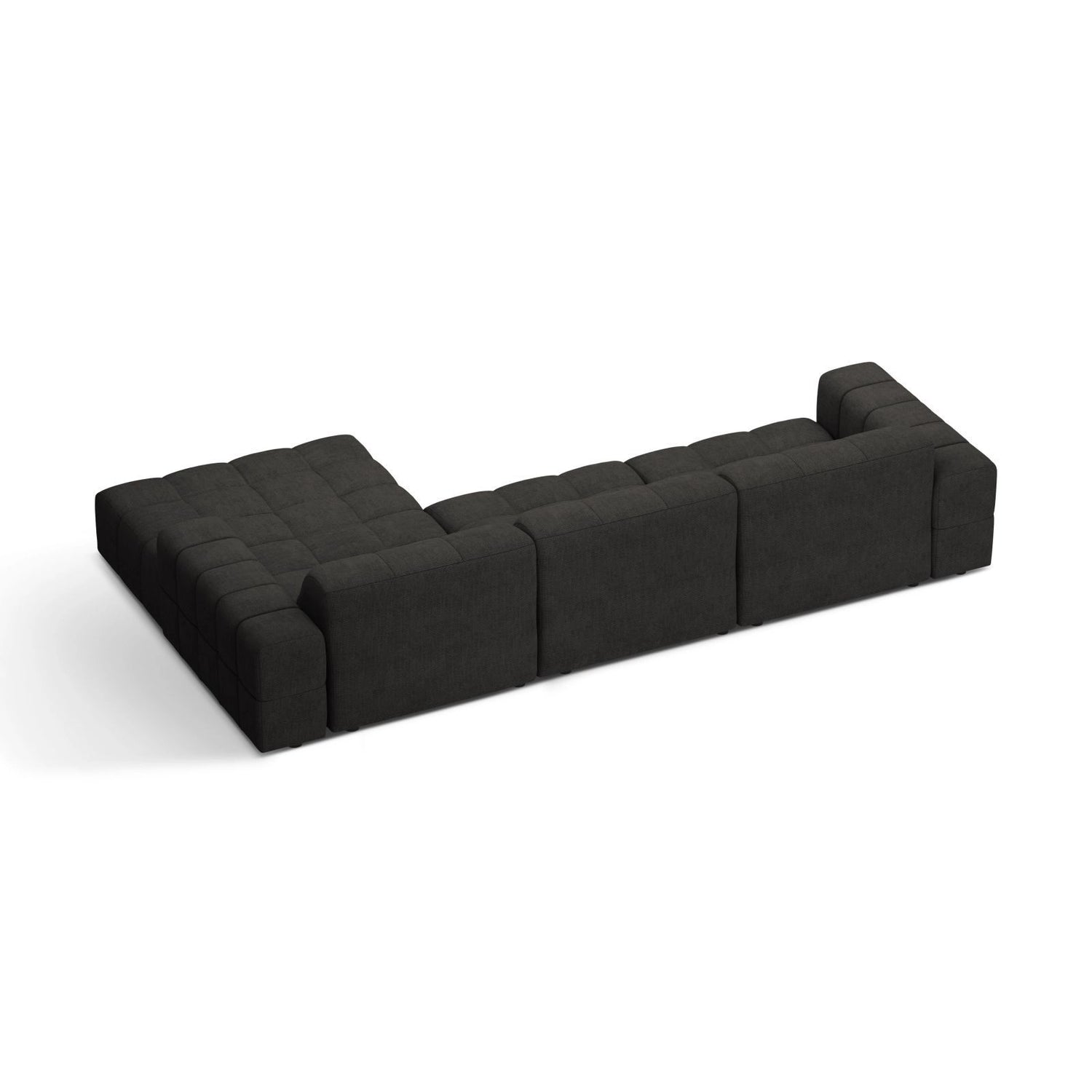 Chicago 4-Sitzer Ecksofa, Rechte Seite, aus Chenille in Dunkelgrau (Eden 20 Graphite), 294x167 cm von Cosmopolitan Design – Bild 4