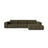 Chicago 4-Sitzer Ecksofa, Rechte Seite, aus Chenille in Grün (Eden 12 Olive), 294x167 cm von Cosmopolitan Design – Bild 1