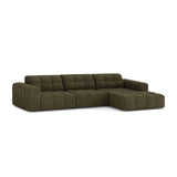 Chicago 4-Sitzer Ecksofa, Rechte Seite, aus Chenille in Grün (Eden 12 Olive), 294x167 cm von Cosmopolitan Design – Bild 3