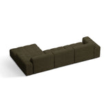 Chicago 4-Sitzer Ecksofa, Rechte Seite, aus Chenille in Grün (Eden 12 Olive), 294x167 cm von Cosmopolitan Design – Bild 4