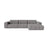 Chicago 4-Sitzer Ecksofa, Rechte Seite, aus Chenille in Hellgrau (Eden 18 Grey), 294x167 cm von Cosmopolitan Design – Bild 1