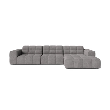 Chicago 4-Sitzer Ecksofa, Rechte Seite, aus Chenille in Hellgrau (Eden 18 Grey), 294x167 cm von Cosmopolitan Design – Bild 1