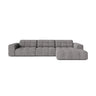 Chicago 4-Sitzer Ecksofa, Rechte Seite, aus Chenille in Hellgrau (Eden 18 Grey), 294x167 cm von Cosmopolitan Design – Bild 1
