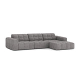 Chicago 4-Sitzer Ecksofa, Rechte Seite, aus Chenille in Hellgrau (Eden 18 Grey), 294x167 cm von Cosmopolitan Design – Bild 3