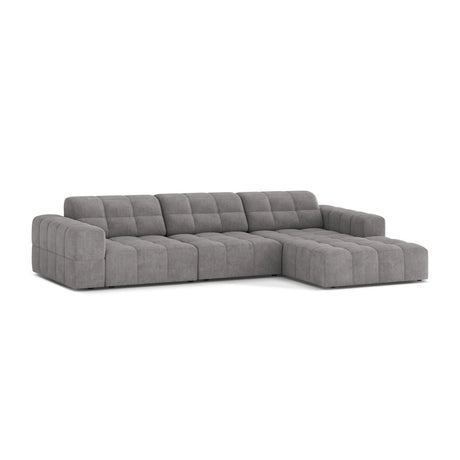 Chicago 4-Sitzer Ecksofa, Rechte Seite, aus Chenille in Hellgrau (Eden 18 Grey), 294x167 cm von Cosmopolitan Design – Bild 3
