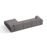 Chicago 4-Sitzer Ecksofa, Rechte Seite, aus Chenille in Hellgrau (Eden 18 Grey), 294x167 cm von Cosmopolitan Design – Bild 4