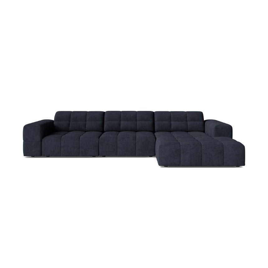 Chicago 4-Sitzer Ecksofa, Rechte Seite, aus Chenille in Marineblau (Eden 16 Deep Blue), 294x167 cm von Cosmopolitan Design – Bild 1