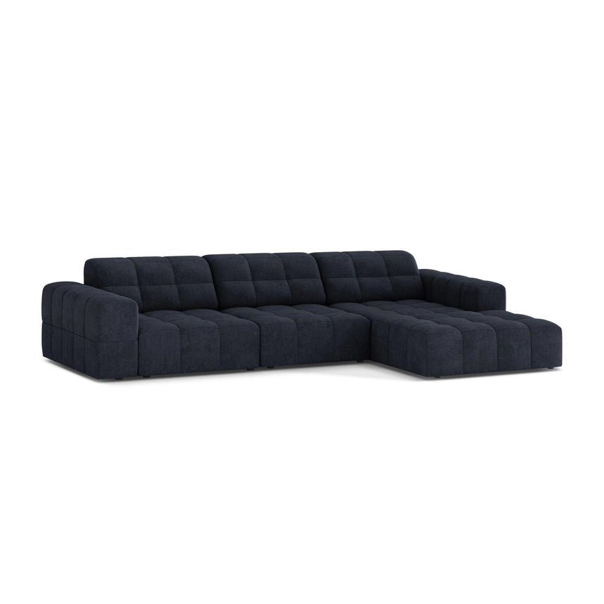 Chicago 4-Sitzer Ecksofa, Rechte Seite, aus Chenille in Marineblau (Eden 16 Deep Blue), 294x167 cm von Cosmopolitan Design – Bild 3