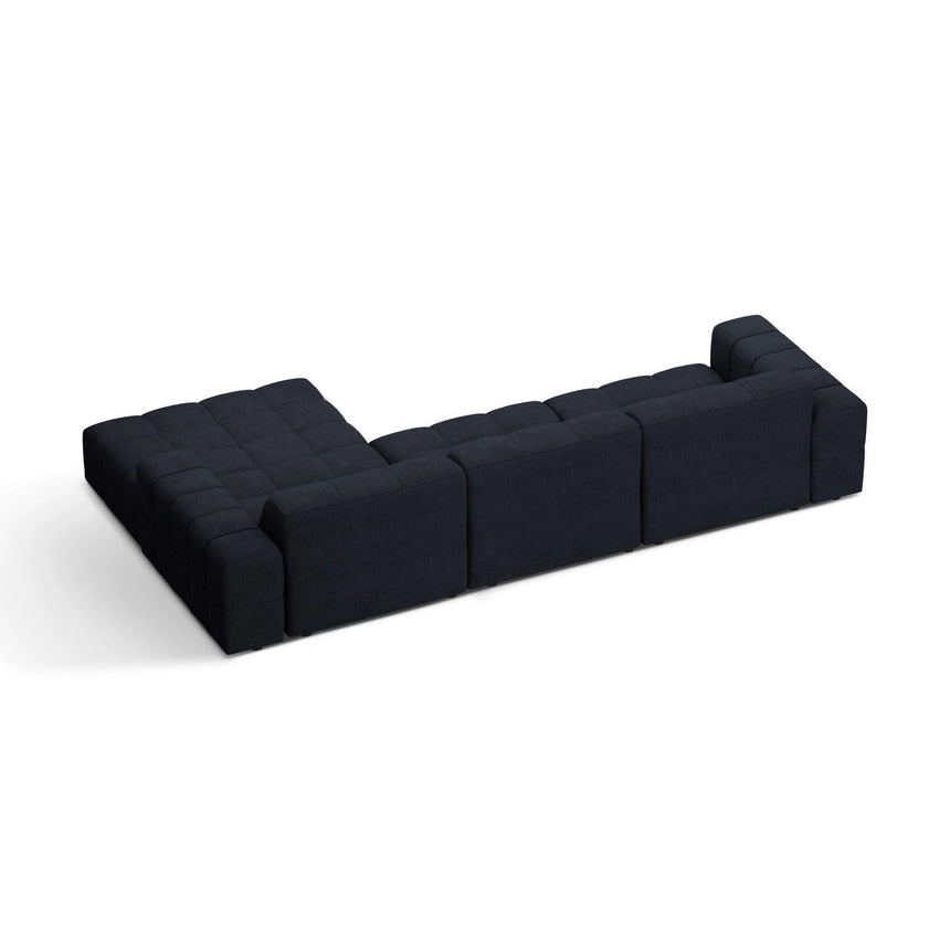 Chicago 4-Sitzer Ecksofa, Rechte Seite, aus Chenille in Marineblau (Eden 16 Deep Blue), 294x167 cm von Cosmopolitan Design – Bild 4