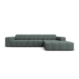 Chicago 4-Sitzer Ecksofa, Rechte Seite, aus Chenille in Petrol (Haga 78), 284x166x70 cm von Cosmopolitan Design – Bild 1