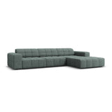 Chicago 4-Sitzer Ecksofa, Rechte Seite, aus Chenille in Petrol (Haga 78), 284x166x70 cm von Cosmopolitan Design – Bild 3