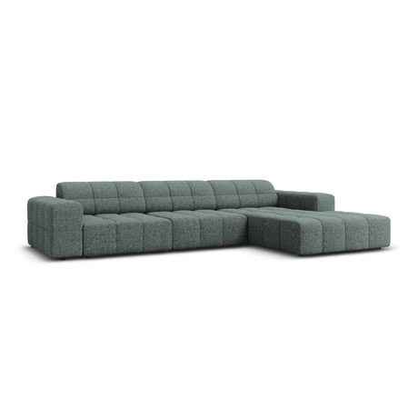 Chicago 4-Sitzer Ecksofa, Rechte Seite, aus Chenille in Petrol (Haga 78), 284x166x70 cm von Cosmopolitan Design – Bild 3