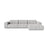 Chicago 4-Sitzer Ecksofa, Rechte Seite, aus Chenille in Silber (Eden 17 Silver), 294x167 cm von Cosmopolitan Design – Bild 1