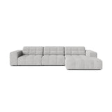 Chicago 4-Sitzer Ecksofa, Rechte Seite, aus Chenille in Silber (Eden 17 Silver), 294x167 cm von Cosmopolitan Design – Bild 1