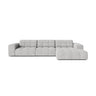 Chicago 4-Sitzer Ecksofa, Rechte Seite, aus Chenille in Silber (Eden 17 Silver), 294x167 cm von Cosmopolitan Design – Bild 1